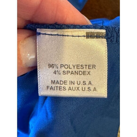 Misa Los Angeles Dress Women Medium Blue‎ Jersey Knit Racerback Domino Mini - Picture 11 of 12